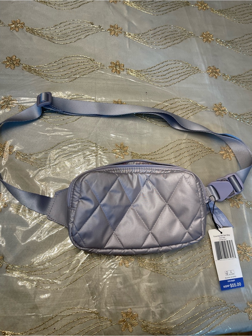 Vera Bradley Quilted Satin Crossbody Belt Bag - Lavender Lilac